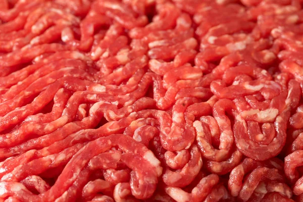 Raw Organic Red Ground Minced Beef — Stock Photo, Image