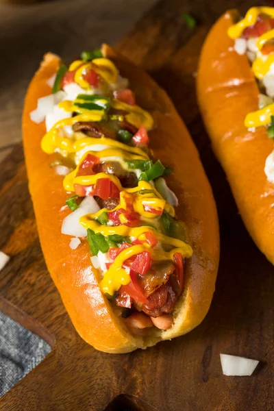 Domácí Sonoran Hot Dogs — Stock fotografie