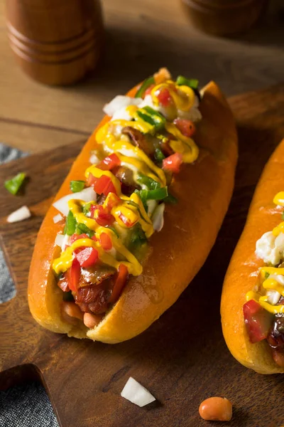 Domácí Sonoran Hot Dogs — Stock fotografie