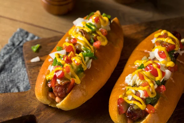 Zelfgemaakte Sonoran Hot Dogs — Stockfoto