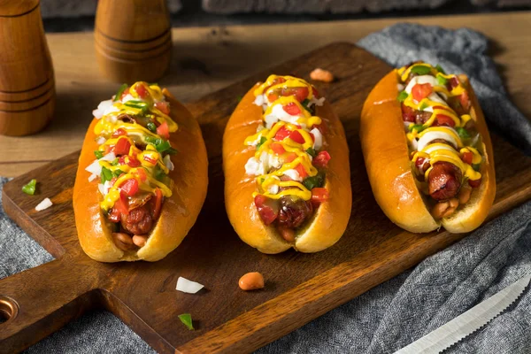 Homemade Sonoran Hot Dogs — стоковое фото