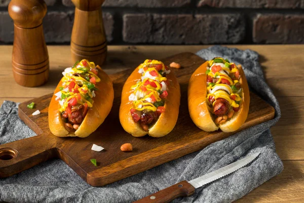 Homemade Sonoran Hot Dogs — стоковое фото