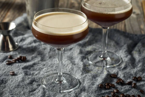 Homemade Alcoholic Espresso Martini — Stock Photo, Image