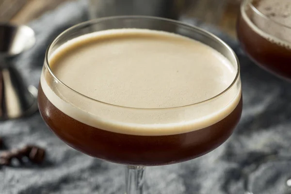 Homemade Alcoholic Espresso Martini — Stock Photo, Image