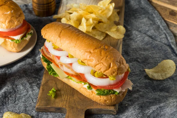 Homemade Peru Sub sanduíche — Fotografia de Stock