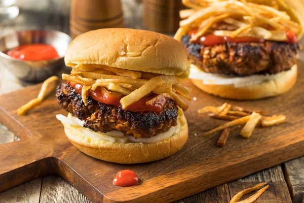 Homemade Cuban Fritas Hamburger — ストック写真