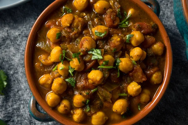 Caseiro indiano grão de bico Chana Masala — Fotografia de Stock