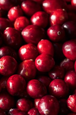 Çiğ kırmızı organik kızılcık