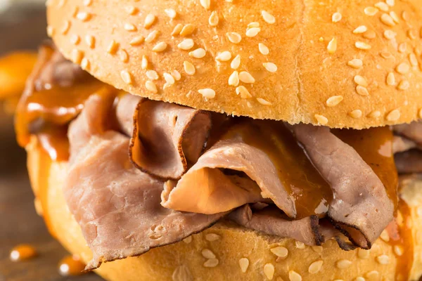 Homemade Barbecue Roast Beef Sandwhich — Stock Photo, Image