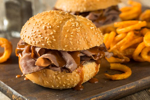 Homemade Barbecue Roast Beef Sandwhich — Stock Photo, Image