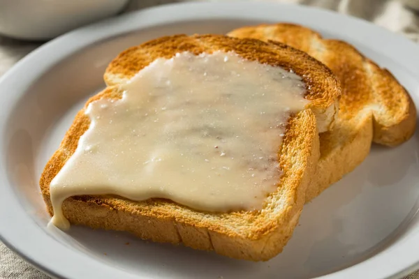 Domácí Javorový Sirup Máslo Toast Připraven Jídlu — Stock fotografie