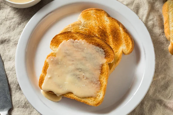 Homemade Maple Syrup Butter Toast Ready Eat — Stock Photo, Image