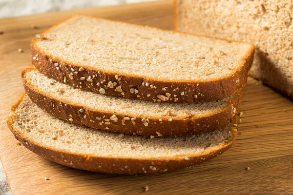 Homemade Whole Wheat Sliced Bread Ready Eat — Stock Photo, Image