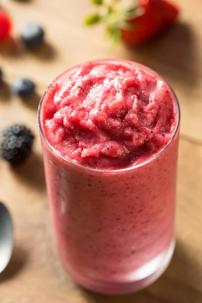 Smoothie Orgánico Sano Baya Listo Para Beber Para Desayuno —  Fotos de Stock