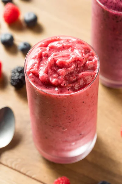 Organic Healthy Berry Smoothie Készen Áll Italra Reggelire — Stock Fotó