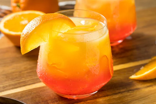 Piás Tequila Sunrise Koktél Grenadine Nal — Stock Fotó