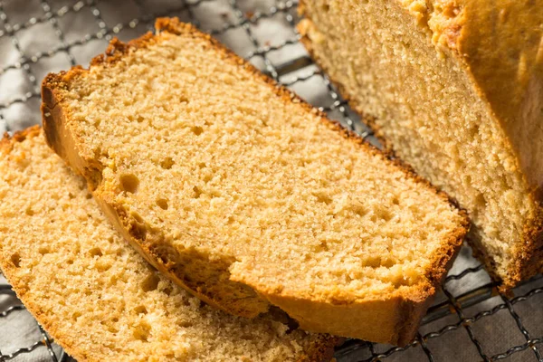 Homemade Peanut Butter Bread Loaf Pan — Stock Photo, Image