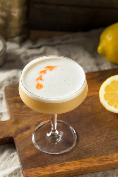 Bebida Casera Pisco Sour Cocktail Con Bíter — Foto de Stock