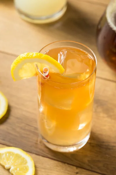 Refreshing Cold Lemonade Iced Tea Lemon — Stock Photo, Image