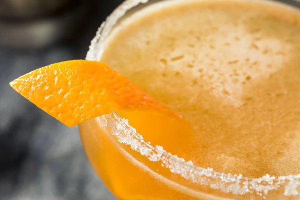 Boozy Orange Sidecar Cocktail Avec Une Jante Sucre — Photo