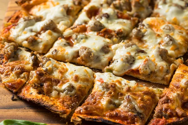 Домашня Ковбаса Перець Піца Готові Їжі — стокове фото
