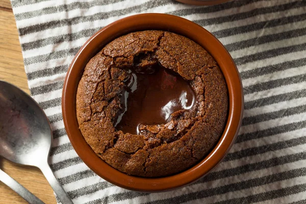 Homemade Chocoalte Molten Lava Cake Ready Eat — Stock Photo, Image