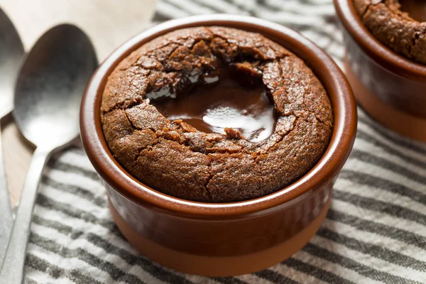 Homemade Chocoalte Molten Lava Cake Ready Eat — Stock Photo, Image