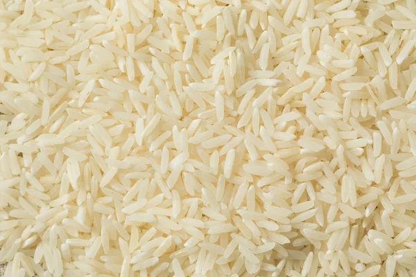 Wytrawny Biały Ryż Długoziarnisty Jasmine Łyżce — Zdjęcie stockowe