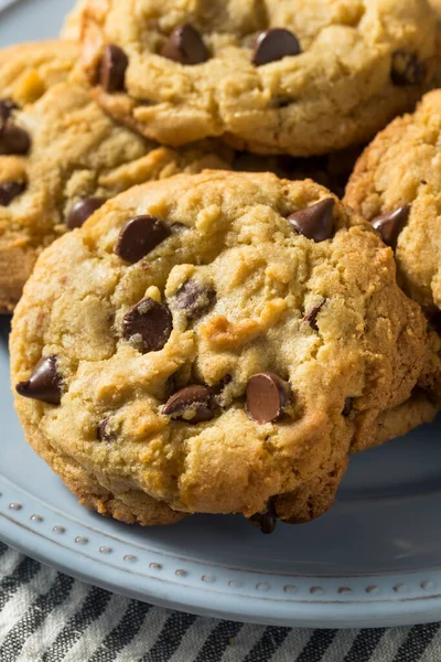 Házi Készítésű Meleg Csokoládé Chip Cookie Kész Enni — Stock Fotó