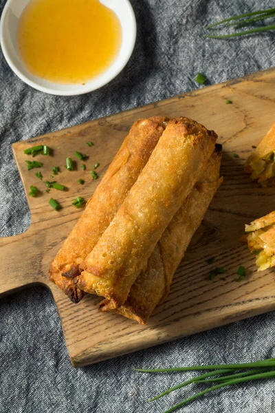 Homemade Chinese Vegetable Egg Rolls Dipping Sauce — Stock Photo, Image