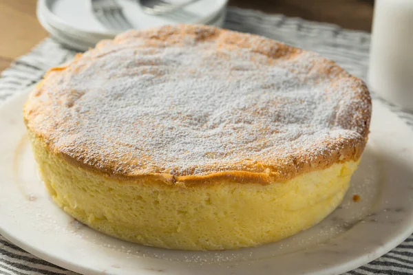 Homemade Fluffy Japanese Cheesecake Ready Eat — Stock Photo, Image