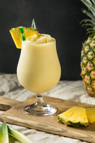 Boozy Frozen Pina Colada Cocktail Coconut Cream — 스톡 사진