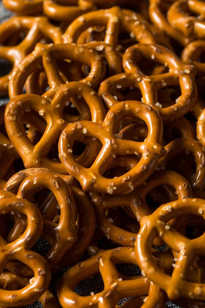 Salty Crunchy Pretzel Crackers Bowl — Stock Photo, Image