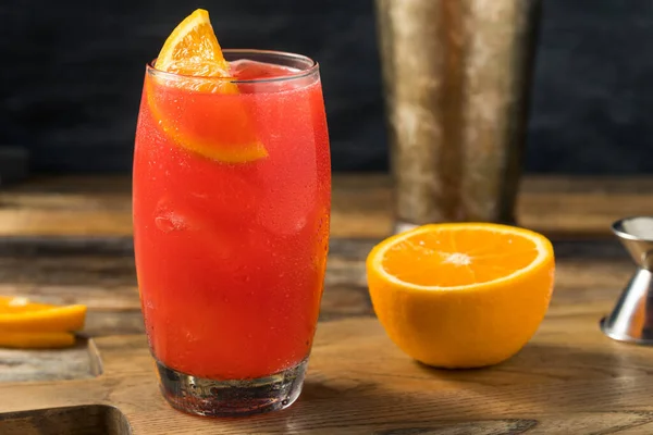 Δροσιστικό Ποτό Southern Alabama Slammer Κοκτέιλ Πορτοκαλί Γαρνιτούρα — Φωτογραφία Αρχείου