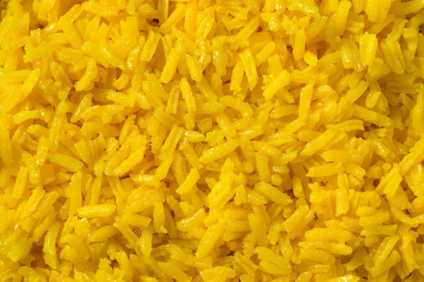 Domácí Parní Kurkuma Rýže Míse — Stock fotografie