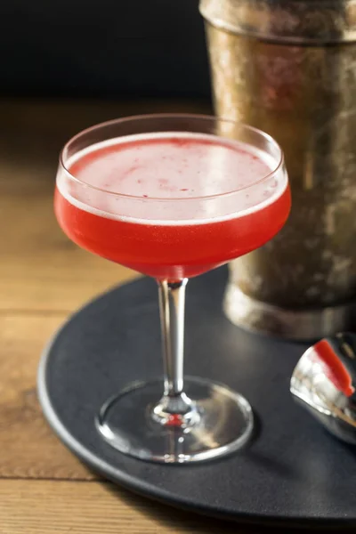 Boozy Refreshing Rye Scofflaw Cocktail Lemon Grenadine — 스톡 사진