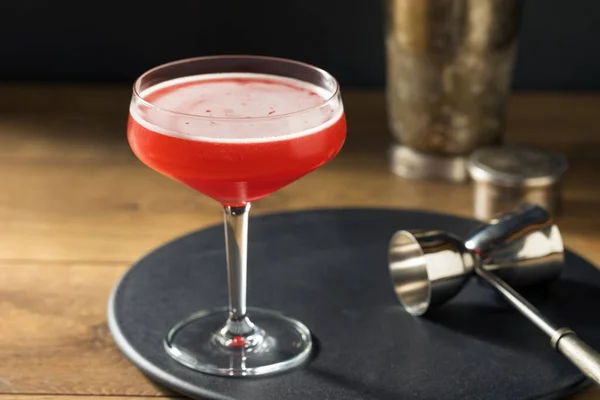 Piás Frissítő Rye Scofflaw Koktél Citrommal Grenadine Nal — Stock Fotó