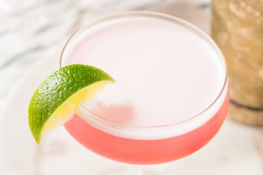 Soğuk Pembe Kozmopolit Kokteyli Votka ve Yabanmersinli Tazeleyici