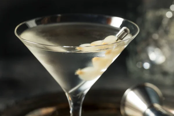 Boozy Dry Gin Gibson Martini Koktejlovou Cibulí — Stock fotografie