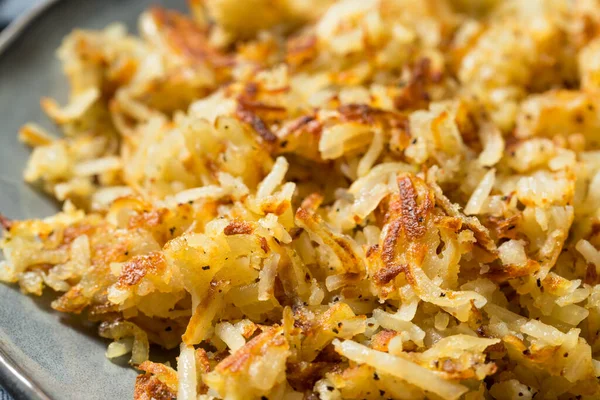 Homemade Fried Shredded Hashbrowns Eggs Breakfast — Stock Photo, Image