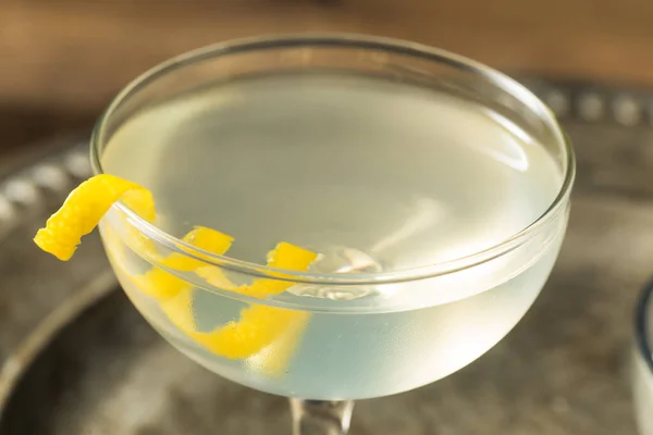 Martini Secchi Rinfrescanti Con Decorazione Limone Vermut — Foto Stock