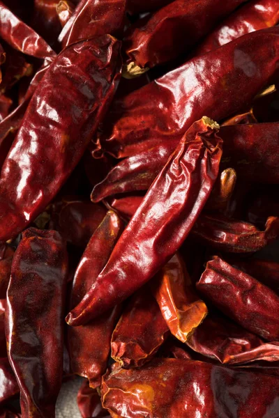 Kuru Organik Hint Sanaam Kırmızı Chili Biberleri Pişirmeye Hazır