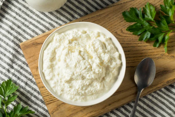 Healthy Organic Ricotta Cheese Bowl — Stock Photo, Image