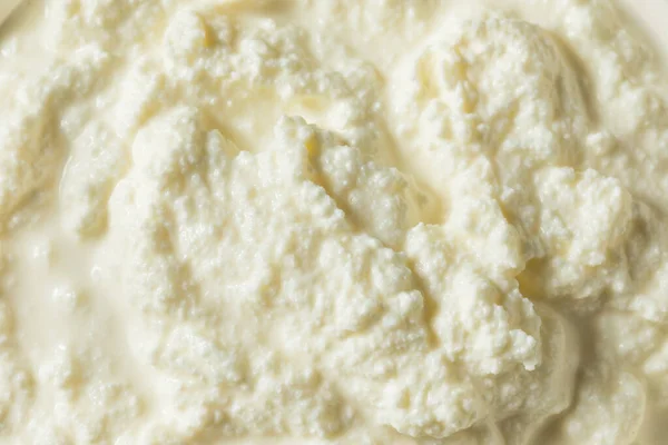 Zdravý Organický Ricotta Sýr Míse — Stock fotografie