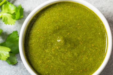 Organik, sağlıklı Hint Nane Şekeri, acı biberli Chutney.