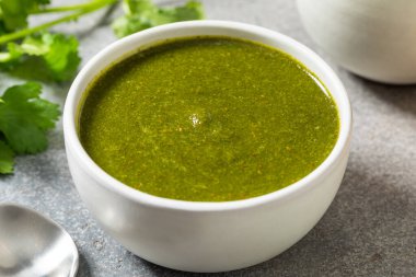 Organik, sağlıklı Hint Nane Şekeri, acı biberli Chutney.