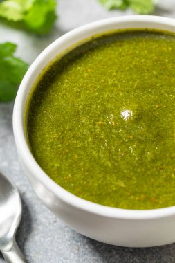 Organik, sağlıklı Hint Nane Şekeri, acı biberli Chutney.