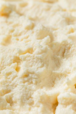 Organik Çiğ Beyaz Mascarpone Peyniri Yemek Pişirmek İçin Bir Kasede