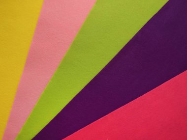 Renkli parlak kumaş yelpazesi.