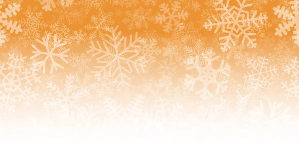 Fondo de muchas capas de copos de nieve — Vector de stock